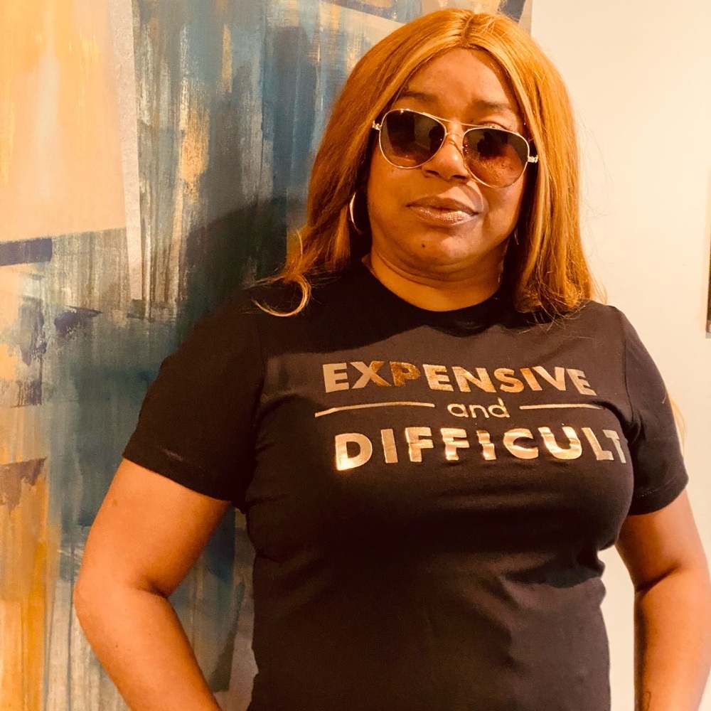 Expensive and Difficult T-Shirt - Black (Medium and XLarge - ONLY)